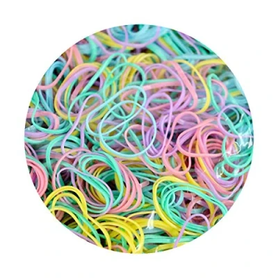 Image of TYGA Store Pack of 1000 Mini Rubber Bands Soft Elastic for Kids Hair, Braids Ponytail Pet Hairband Wedding Hairstyle and More (Pastel)