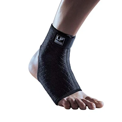 Image of LP Extreme Ankle Support, Brace with Breathable Compression Effective Sports Injury Rehabilitation &amp; Chronic Pain Relief, Black Large