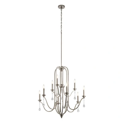 Image of Kichler Karlee 9 Light Chandelier Classic Pewter