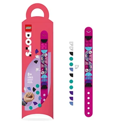 Image of LEGO 41802 DOTS Unicorns Forever Toy Bracelet Making Kit, Small Unicorn Gift for Girls and Boys, DIY Crafts Jewellery Set with Sparkly Tiles, Creative Toys
