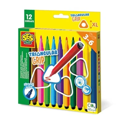 Image of SES Creative Triangular grip colouring pens