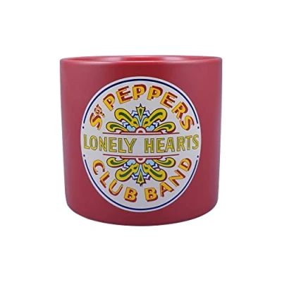 Image of Half Moon Bay The Beatles Ceramic Plant Pot 4 Inch Sgt Pepper&#039;s Lonely Hearts Clubs Band