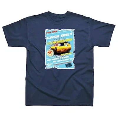 Image of Only Fools and Horses Trotter Van Cash Print Official T Shirt Clearance (S) Navy