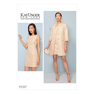 Image of Vogue Patterns Misses Jacket and Dress, Tissue, Multi Colour, 20 x 0.5 25 cm
