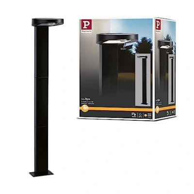 Image of Paulmann 94249 Ryse Solar Bollard Light LED Outdoor luminaire incl. 1x1.2 watt Anthracite Plastic 3000 K Warm White
