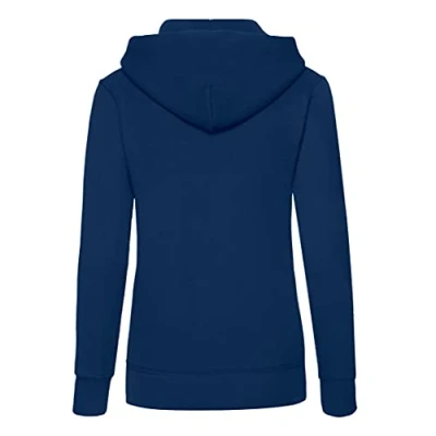 Image of Fruit of the Loom 62038 Women’s Ladies’ Lady Fit Hooded Sweatshirt, Womens, Hoodie, Sweat, navy, X Large