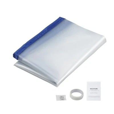 Image of VEVOR Dust Barrier, 8.5 x 5 Ft Barrier Door Kit, with Magnetic Self Closing Zipper, PE Construction Cover for Containment, Reusable Protection Wall Living Room Bathroom Remodel