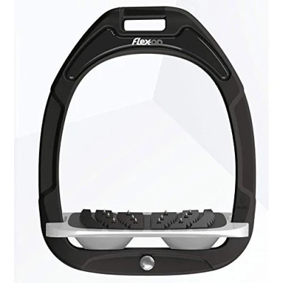 Image of Flex On Green Composite Inclined Ultra Grip Stirrups Black/Grey/Grey