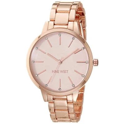 Image of Nine West Women&#039;s Crystal Accented Bracelet Watch, NW/2098