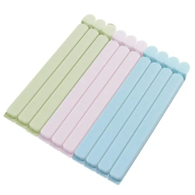 Image of 10 Pack Large Food Bag Clips, 20cm Long Clips for Storage, Sturdy Plastic Reusable Colorful Sealing Snack, Coffee, Home, Kitchen, Travel, Camping