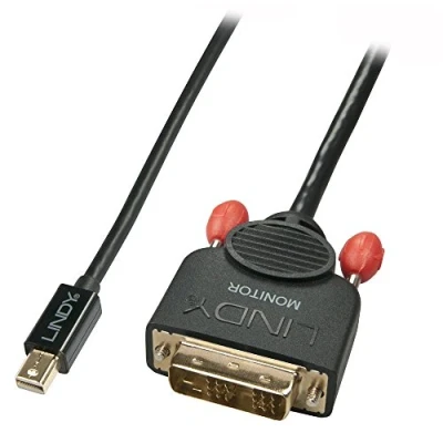Image of LINDY 41950 Mini DisplayPort to DVI Cable, Black, 0.5m