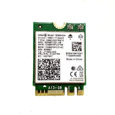 Image of Dual Band Wireless AC 9260 for Intel 9260NGW NGFF 802.11ac MU MIMO 1730Mbps 1.73Gbps WiFi + Bluetooth 5.0 Fit Windows 10 (1.73Gbps) 2.4G and 5G