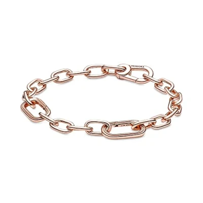 Image of PANDORA ME Slim Link Chain Bracelet In 14K Rose Gold Plated For Medallion Charms, Size 16, No Box