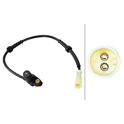 Image of 7700415681 ABS Sensor HELLA 6PU 358 217 221 Inductive 2 pin connector 440mm RENAULT: CLIO