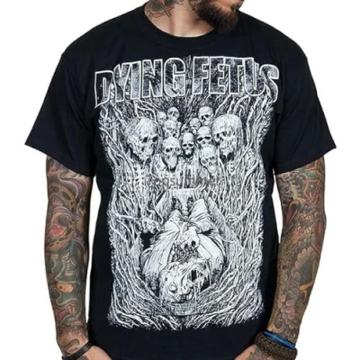 Image of RedAeL Business Shirts Crew Neck Dying Fetus Men&#039;s Treachery T Shirt Mens Black XL