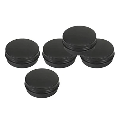 Image of 5pcs Empty Aluminum Tin Jars Cosmetic Screw Lid Containers Lip Balm Cans 30ml