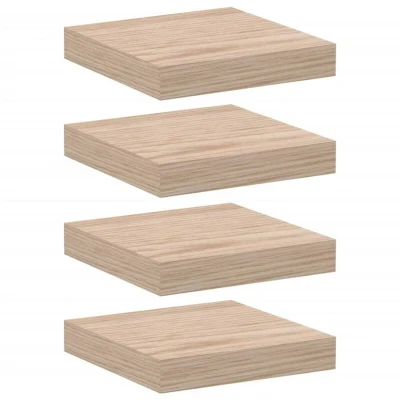 Image of vidaXL Floating Shelves Engineered Wood Oak Veneer Wall Shelf for Versatile Storage 23 x 23.5 4 cm Living Room/Kitchen/Bathroom/Bedroom