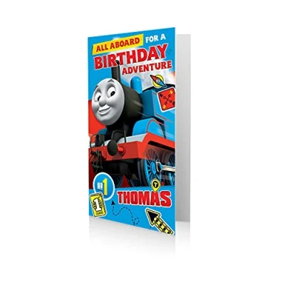 Image of Danilo Promotions,Multi,10 C84P 0D3F TR 10 Thomas The Tank Engine Official BIRTHDAY Card, BOY (Cover may vary)