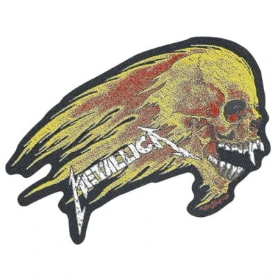 Image of Metallica Flaming Skull Unisex Patch multicolour, 100% polyester,