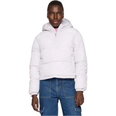Image of Urban Classics Women&#039;s Ladies Puffer Pull Over Jacket, softlilac, 3XL