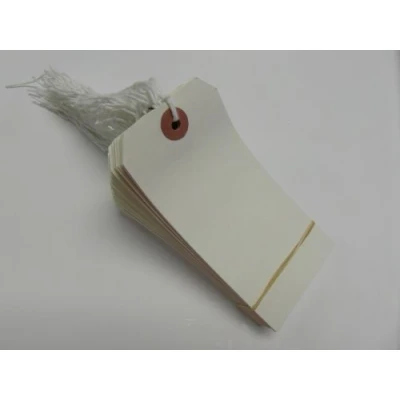 Image of 250 x White Coloured Strung Tags 120mm 60mm Luggage Labels Tie On Price Gift Craft Clothes
