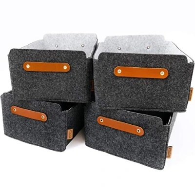 Image of Miqio Set of 4 Small DarkGrey Boxes
