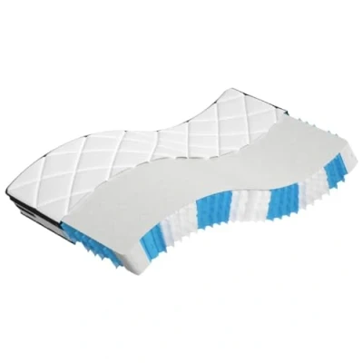 Image of vidaXL Pocket Spring Mattress 90x200 cm Medium Plus Comfort Double Sided Use 7 Lying Zones Fabric Cover