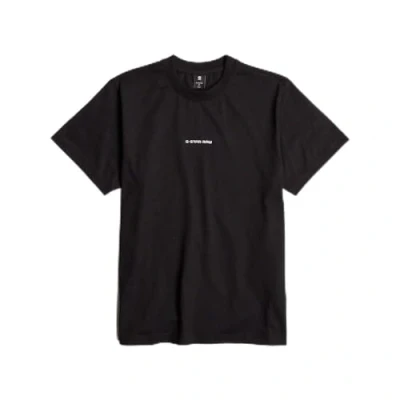 Image of G Star Center Chest LOGO Loose Basic Tshirt, Men&#039;s, Size: Small, Black