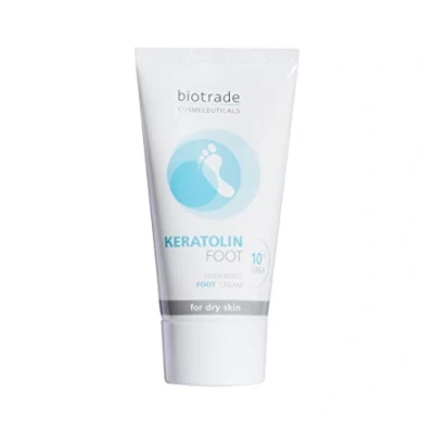 Image of Biotrade Keratolin Foot Hydrating Cream 10% Urea Smooths Rough Skin on Heels Elbows and Knees Hydrates Nourishes the 50ml