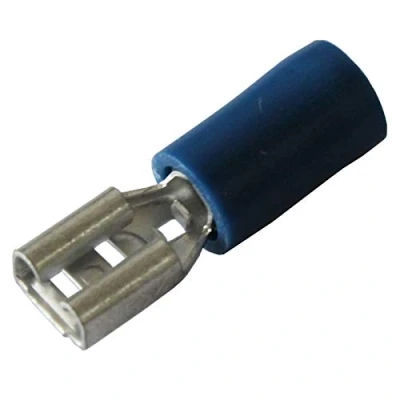 Image of All Trade Direct 20 x Blue 4.8mm Female Spade Connector Push On Car Radio Speaker Crimp Terminal