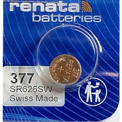 Image of Renata/Swatch Group Silver Oxide Button Battery 377 1.55V 28mAh