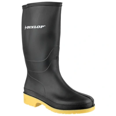 Image of DUNLOP Unisex Dull Rain Shoe, Black, 2.5 UK