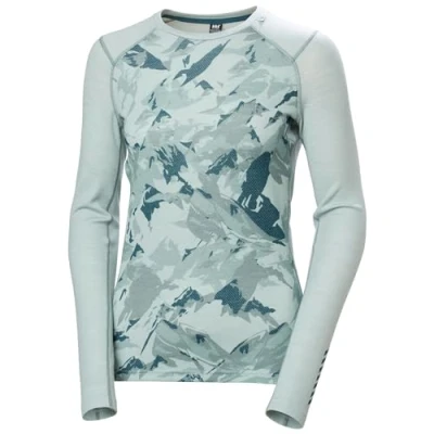 Image of Helly Hansen Women’s LIFA® Merino Midweight Graphic Long Sleeve Crew Base Layer