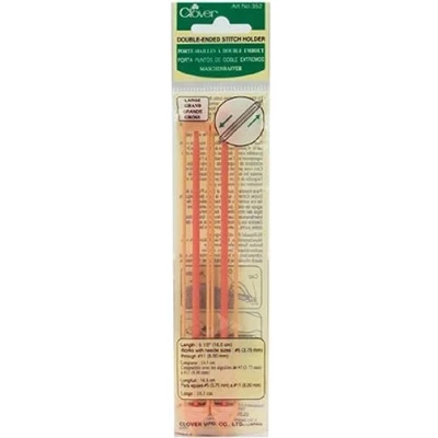 Image of Clover Double Ended Stitch Holder Large, Other, Multicoloured, 2.63 x 6.85 23.53 cm