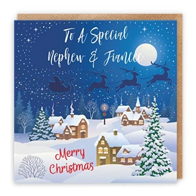 Image of Hunts England Nephew And Fiancee Christmas Card To A Special &amp; Merry Winter Wonderland Collection Fun