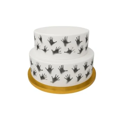 Image of Edible Decor Sheet Halloween Horror Zombie Hands Border Ribbon Perfect for Larger cakes Easy to Use