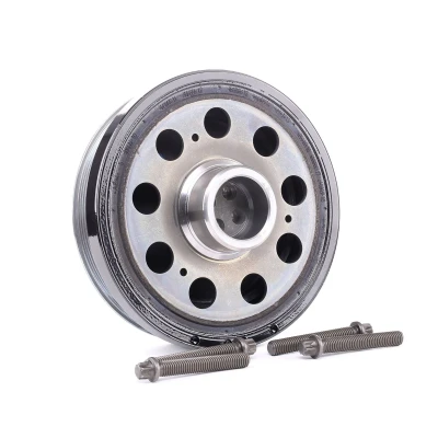 Image of 11238512072, 11238512072S1 crankshaft Pulley FEBI BILSTEIN 37420 6PK 185mm 5 with bolts/screws, for BMW: 3 Convertible, Touring