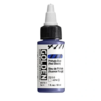 Image of Golden : High Flow Acrylic Paint 30ml (1oz): Phthalo Blue (Red Shade) S4