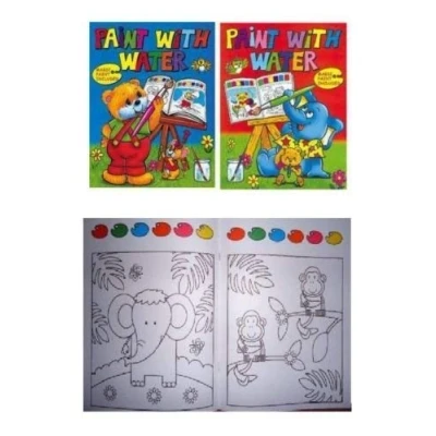 Image of WF Graham 4 x Childrens A4 Watercolour Painting Book Magic Paint Palette on Every Page