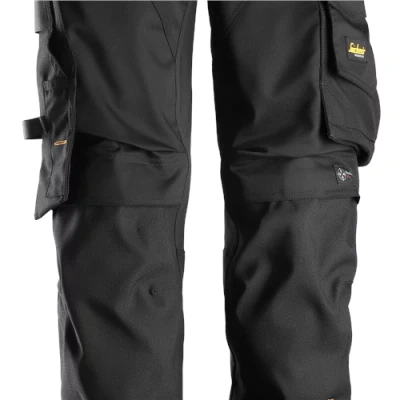 Image of Snickers AllroundWork Women&#039;s Stretch Trousers Holster Pockets Black/Black 48