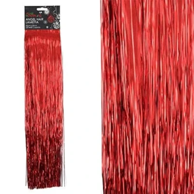 Image of Widdle Wonderland Christmas Lametta Decorative Tinsel Strands Red