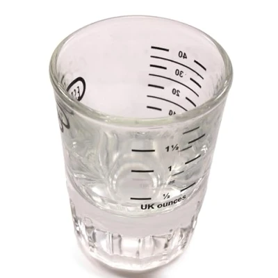 Image of Chef hub Set of 6 Espresso Shot Glass, 2 oz Total Capacity with 0.5 oz, 1 1.5 and 10, 20, 30, 40 ml Markings