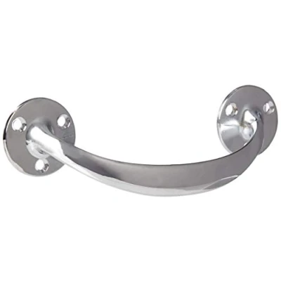 Image of Merriway BH05753 Bow Shaped Cupboard Cabinet Door Handle, 150mm (6 Inch), Polished Chrome