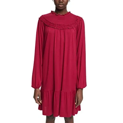 Image of ESPRIT Women&#039;s 112cc1e312 Dress, 615/Cherry Red, L
