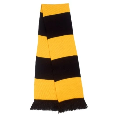Image of RESULT TEAM SCARF FOOTBALL RUGBY SPORT 12 COLOURS (BLACK / GOLD)