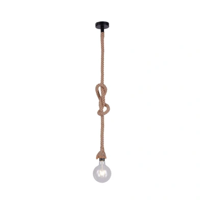 Image of JUST LIGHT. Rope pendant light with rope, one bulb