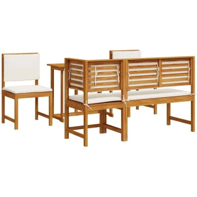 Image of vidaXL 5 Piece Garden Dining Set Solid Wood Acacia