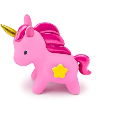 Image of Mousehouse Gifts Large Unicorn with Glittery Mane and Star Kids Piggy Bank for Girls or Boys (Dims: 8cm x 20cm 18cm) (Pink &amp; Yellow)