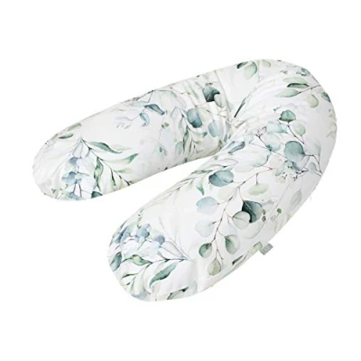 Image of Rotho Babydesign Multi nursing pillow, 140 x 20 cm, from 0 months, machine washable, hypoallergenic, natural leaves
