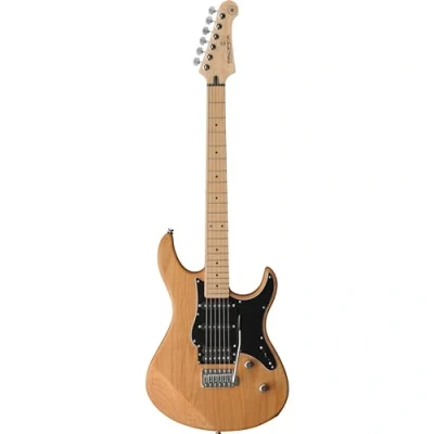 Image of Yamaha Pacifica 112VMX electric guitar for beginners and advanced players, with 2 online lessons a Music School teacher, in Yellow Natural Satin